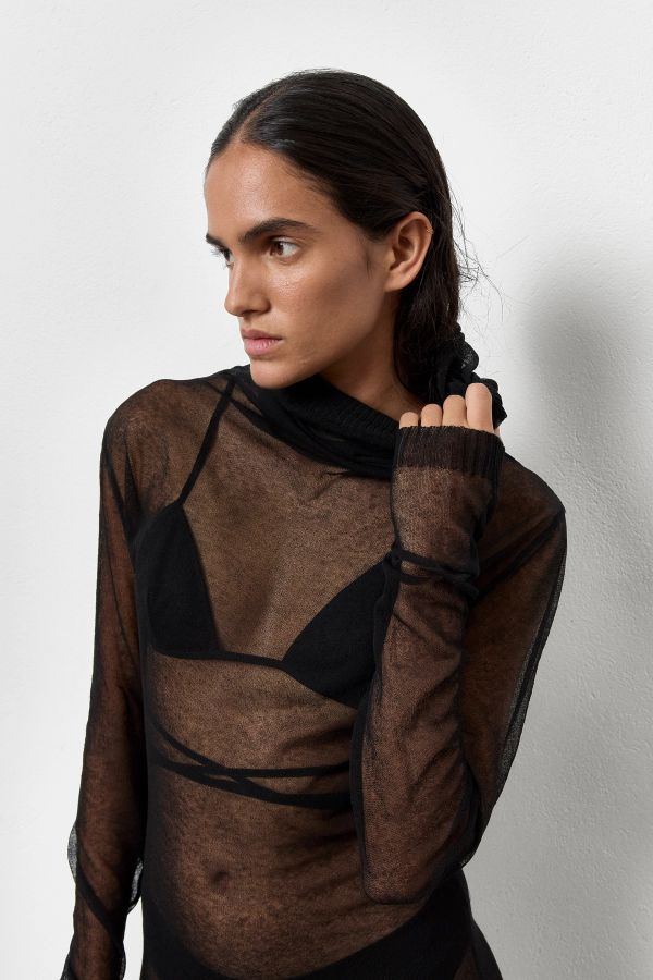 Miista Oleah Dress Black Knit Organic Cotton