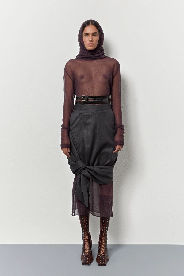 Miista Oleah Dress Brown Knit Organic Cotton