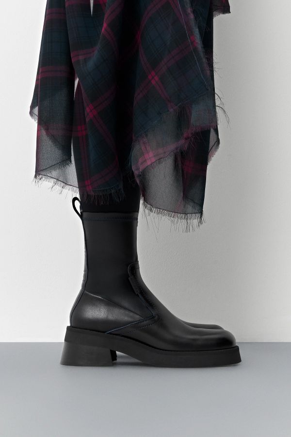 Miista Oliana Boots Black Blue Stretch Leather