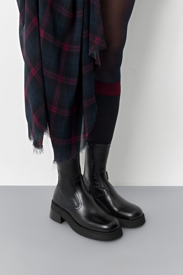 miista Oliana Boots Black Blue Stretch Leather