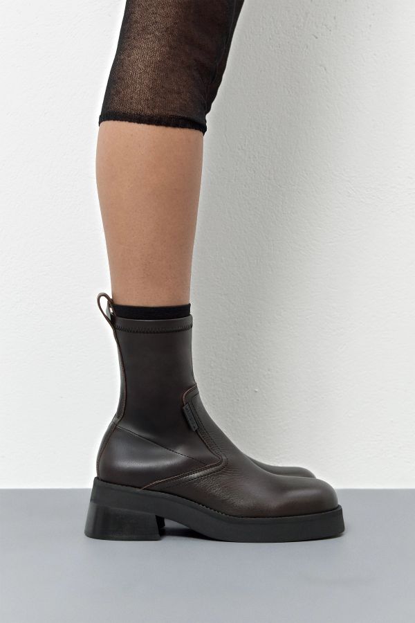 Miista Oliana Boots Brown Stretch Leather