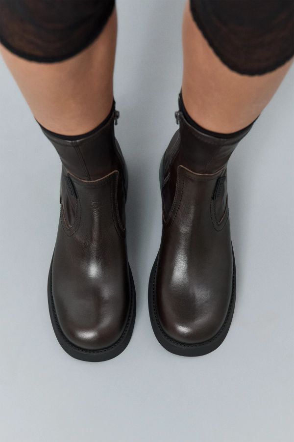 Miista Oliana Boots Brown Stretch Leather