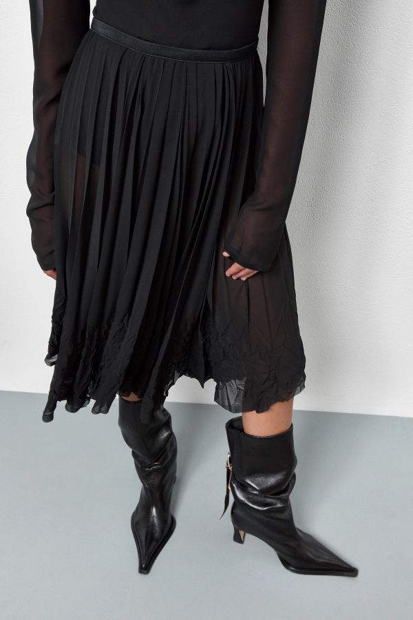 Miista Olympia Skirt Black Pleated