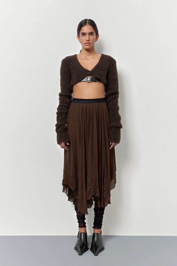 Miista Olympia Skirt Brown Pleated