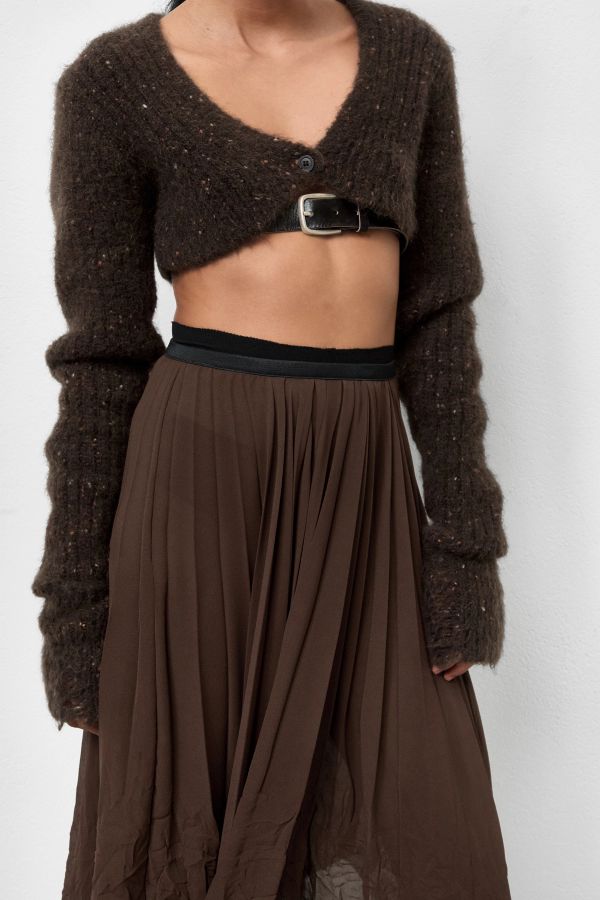 Miista Olympia Skirt Brown Pleated