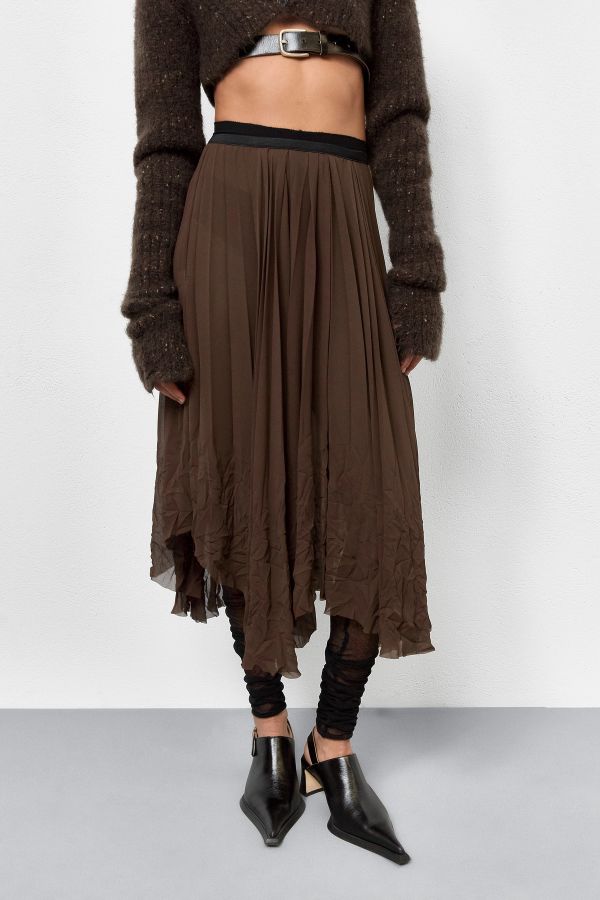 miista Olympia Skirt Brown Pleated