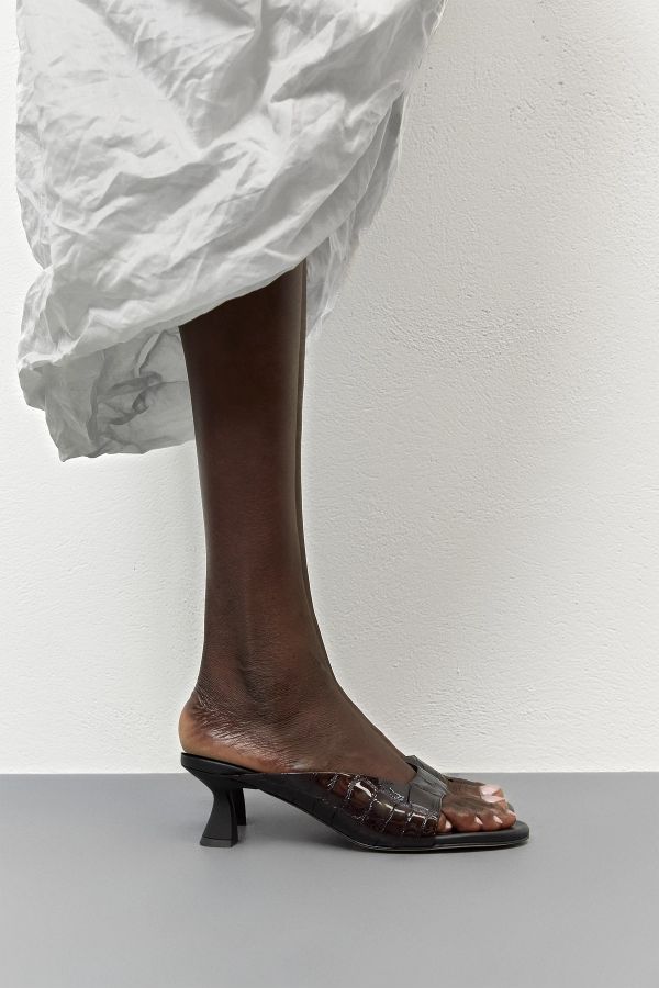 Miista Palmira Sandals Brown Embossed Leather