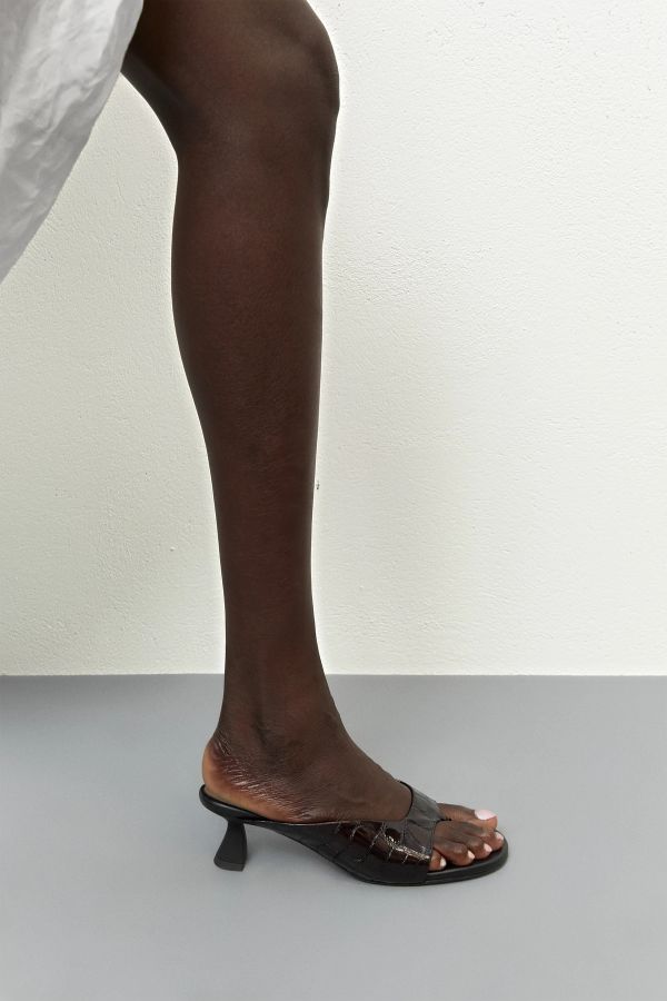 Miista Palmira Sandals Brown Embossed Leather