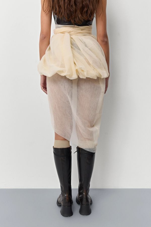 Miista Pandora Skirt Beige Knit