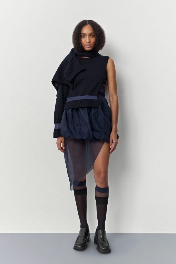 Miista Pandora Skirt Navy Knit