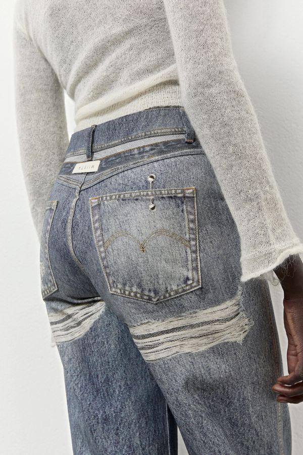 Miista Petia Jeans Printed Blue Denim