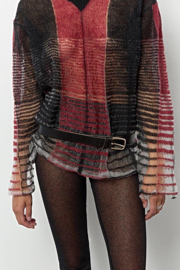 miista Reine Belt Black Cow Leather