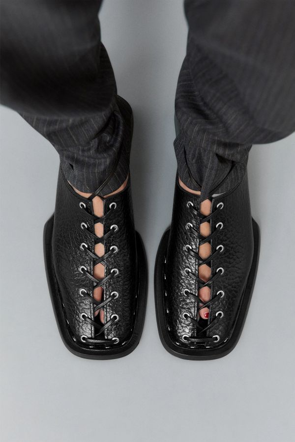 Miista Rosella Mules Black Grainy Leather