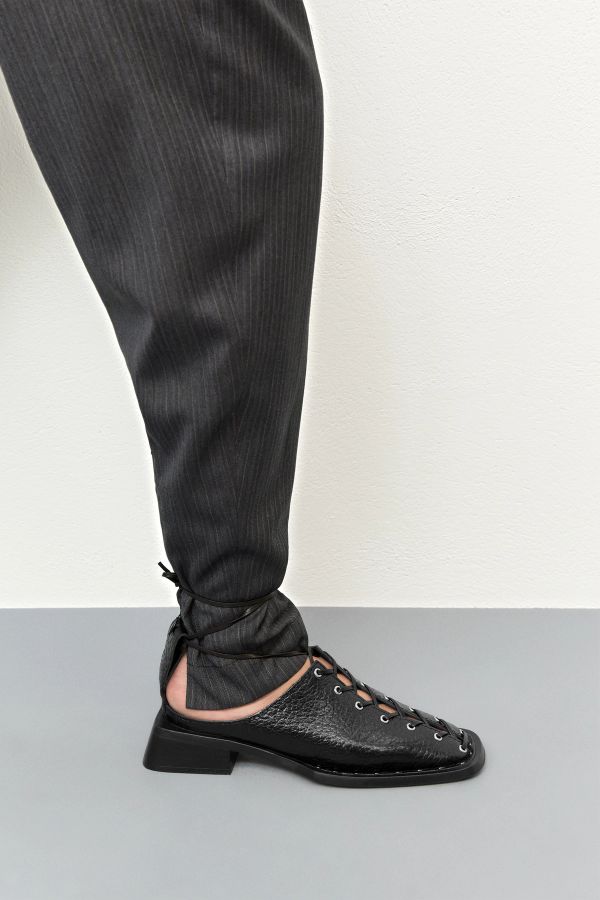 Miista Rosella Mules Black Grainy Leather