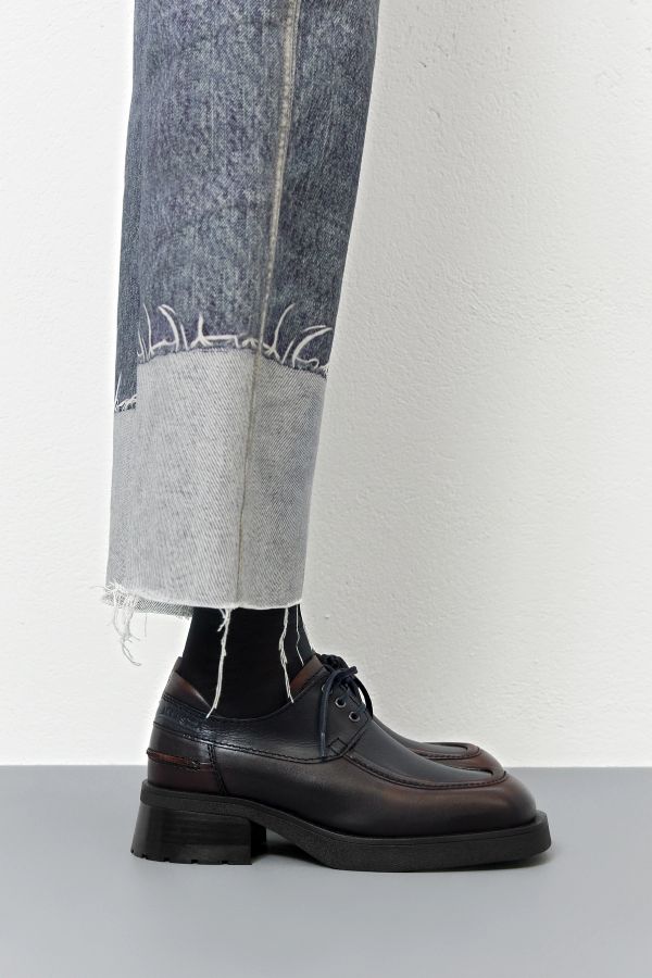 Miista Roswita Brogues Brown Brush Off Leather