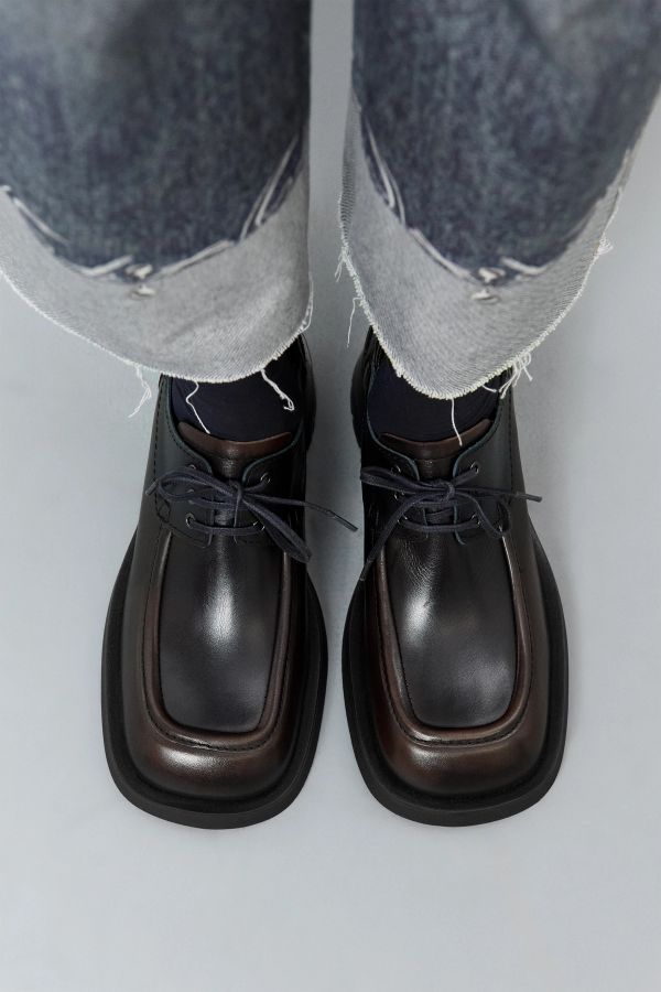 Miista Roswita Brogues Brown Brush Off Leather