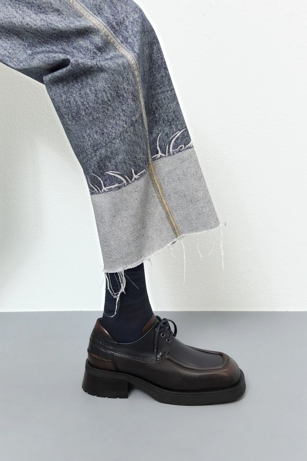 Miista Roswita Brogues Brown Brush Off Leather