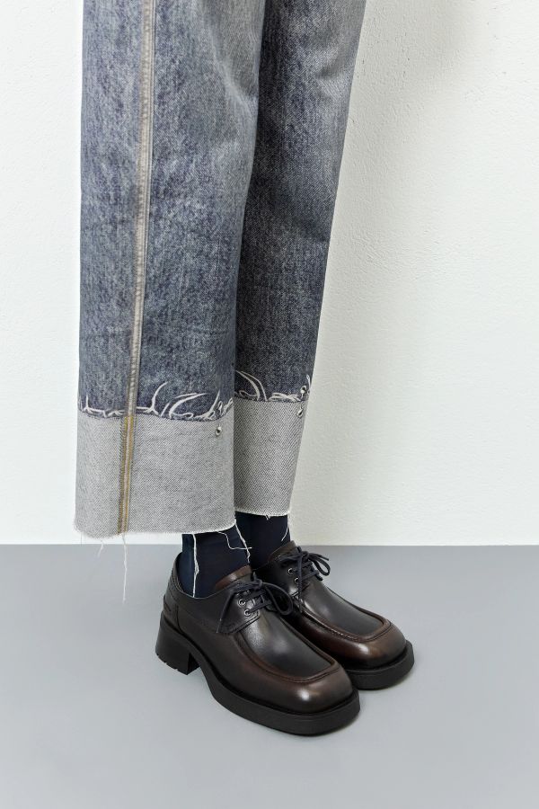 miista Roswita Brogues Brown Brush Off Leather