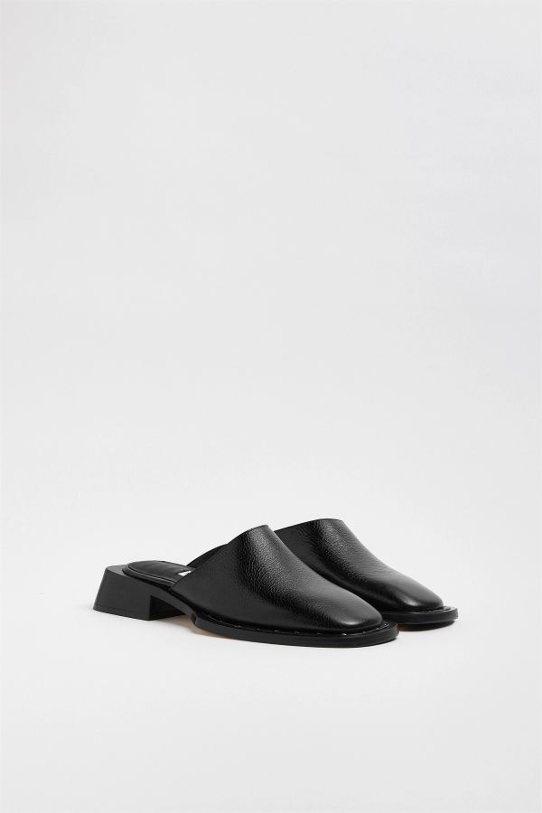 Miista Rune Mules Black Leather