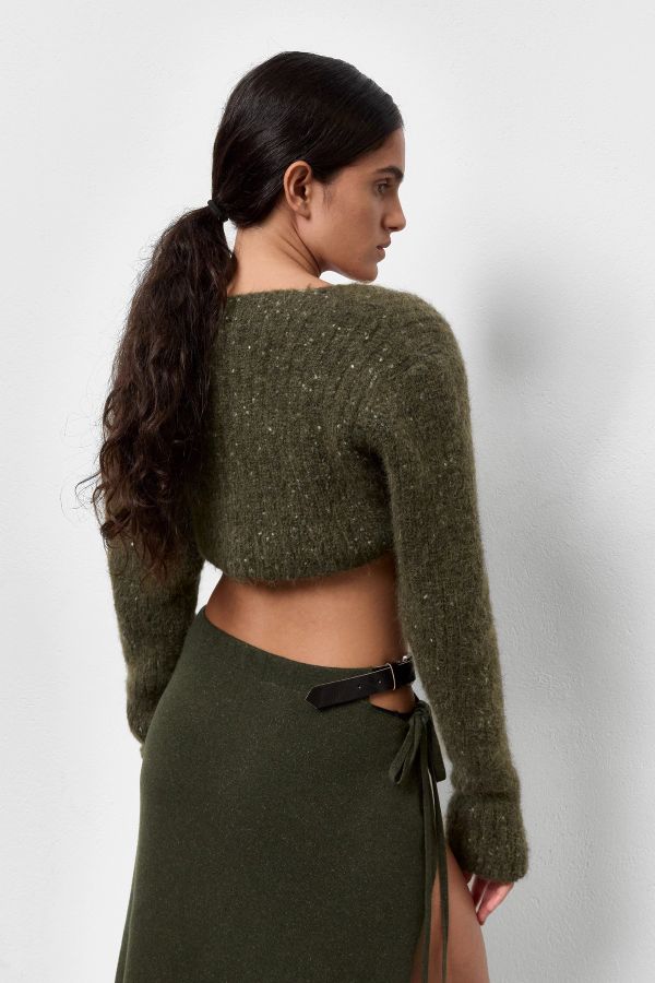 Miista Rupina Cardigan Khaki Alpaca