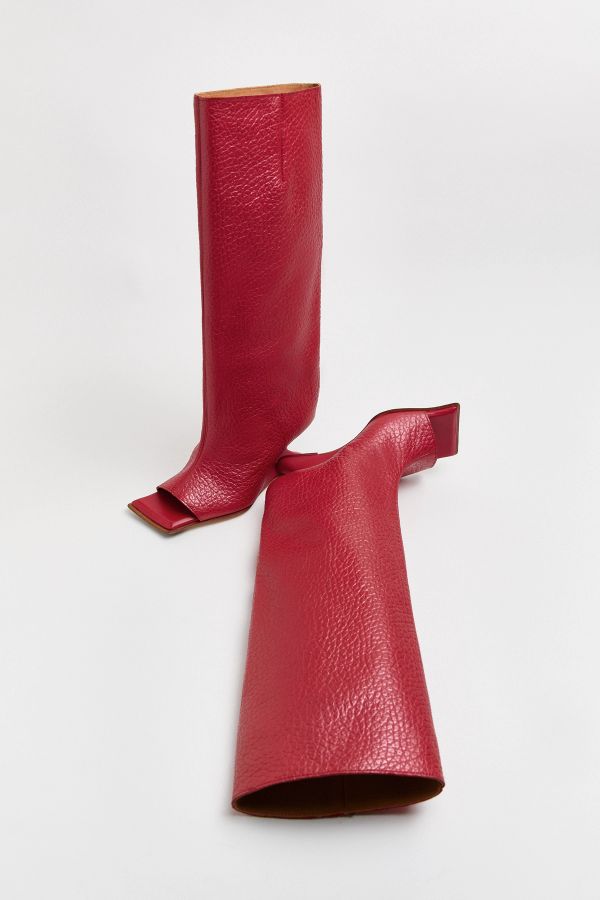 Miista Salima Boots Coral Grainy Leather