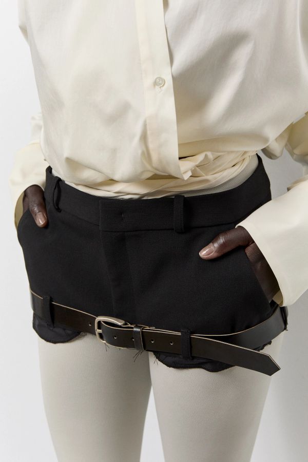 Miista Sate Skirt Black Wool Belted