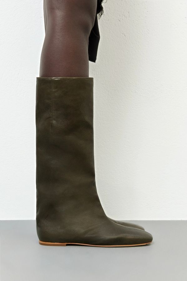 Miista Severine Boots New Khaki Soft Nappa Leather