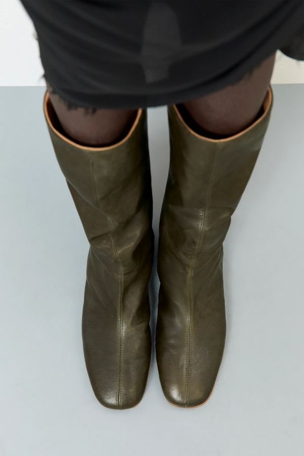 Miista Severine Boots New Khaki Soft Nappa Leather