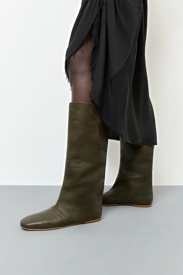 Miista Severine Boots New Khaki Soft Nappa Leather