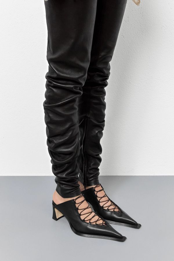 miista Sherri Mules Black Leather
