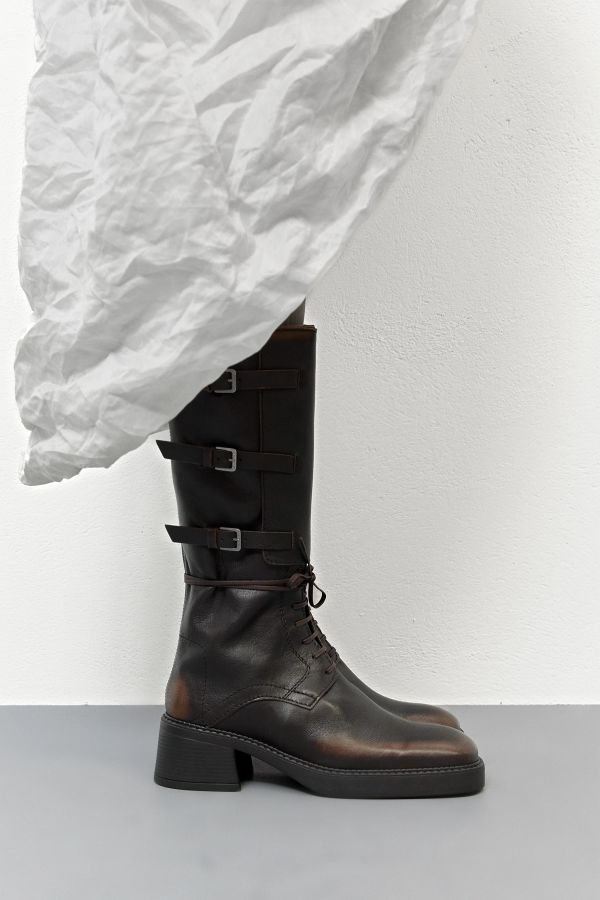 Miista Sigrid Boots Brown Brushed Leather