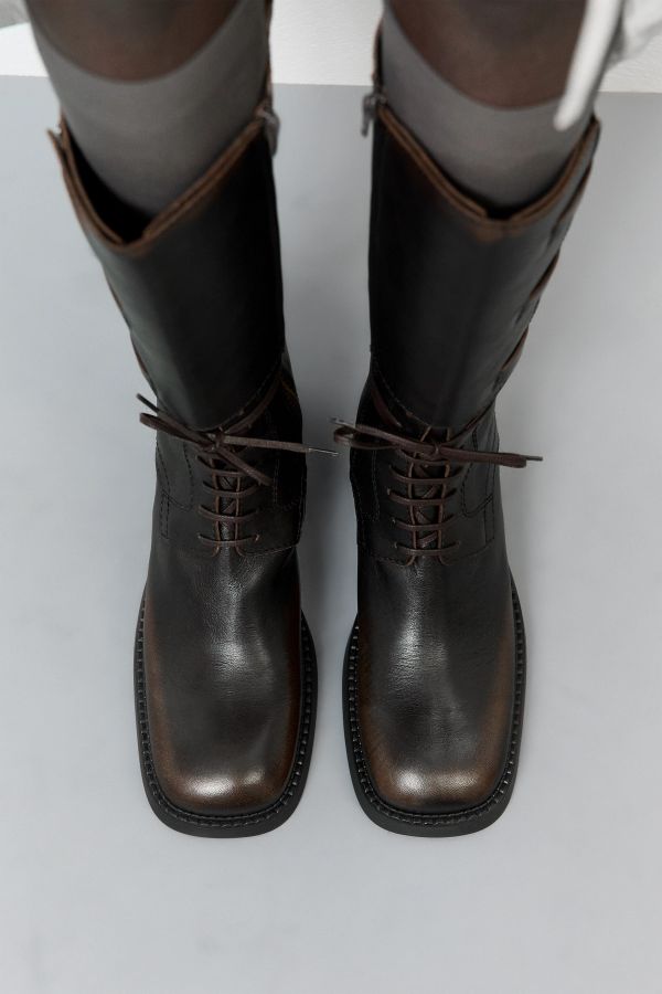 Miista Sigrid Boots Brown Brushed Leather
