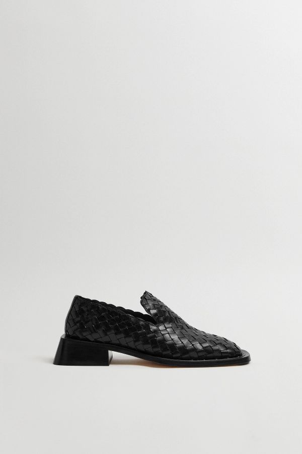 Miista Skye Loafers Black Woven Leather