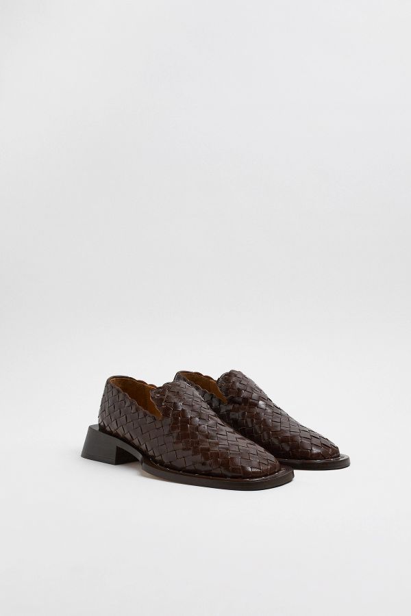 Miista Skye Loafers Brown Woven Leather