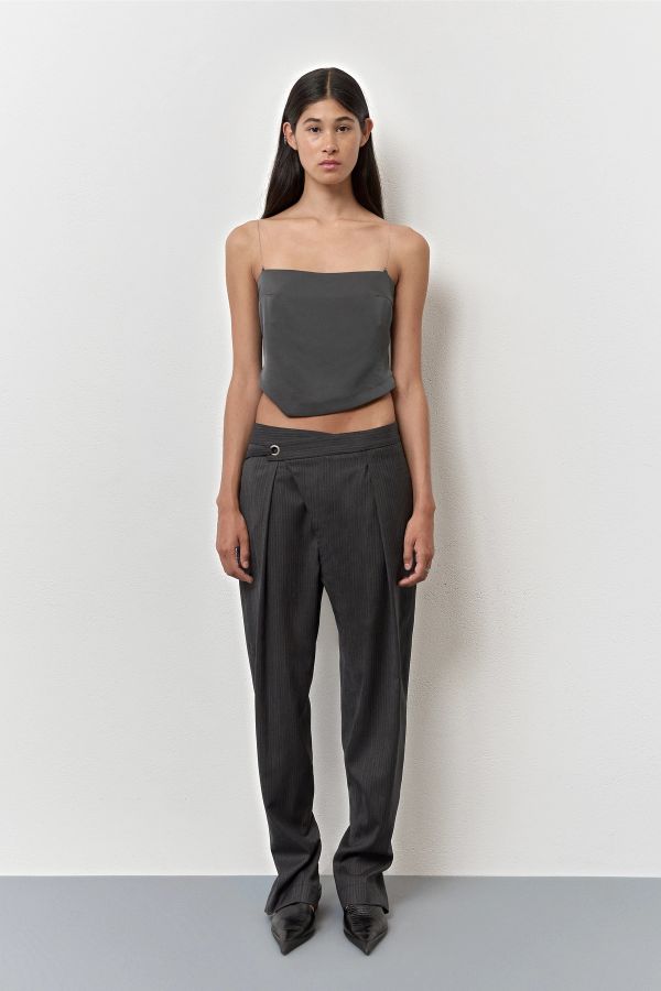 Miista Sophie Top Grey Satin