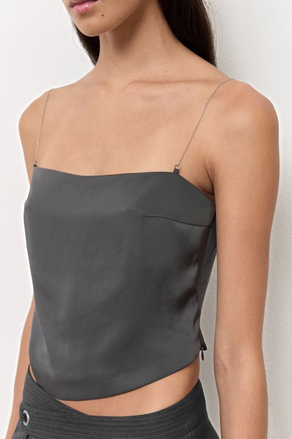 miista Sophie Top Grey Satin