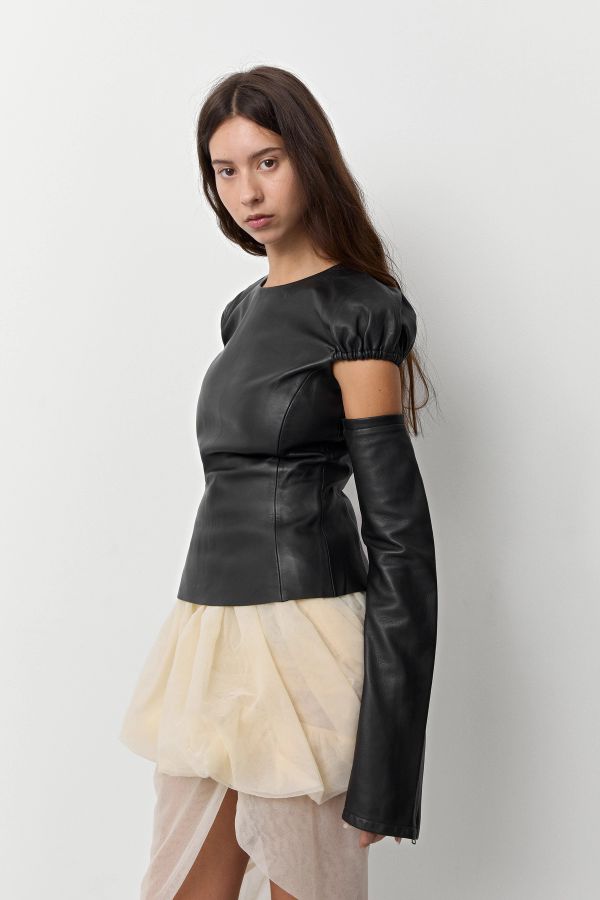 Miista Teba Sleeves Black Nappa Leather