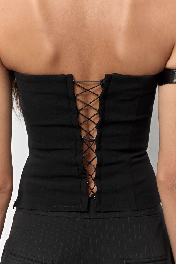 Miista Tilma Top Black Wool Corset