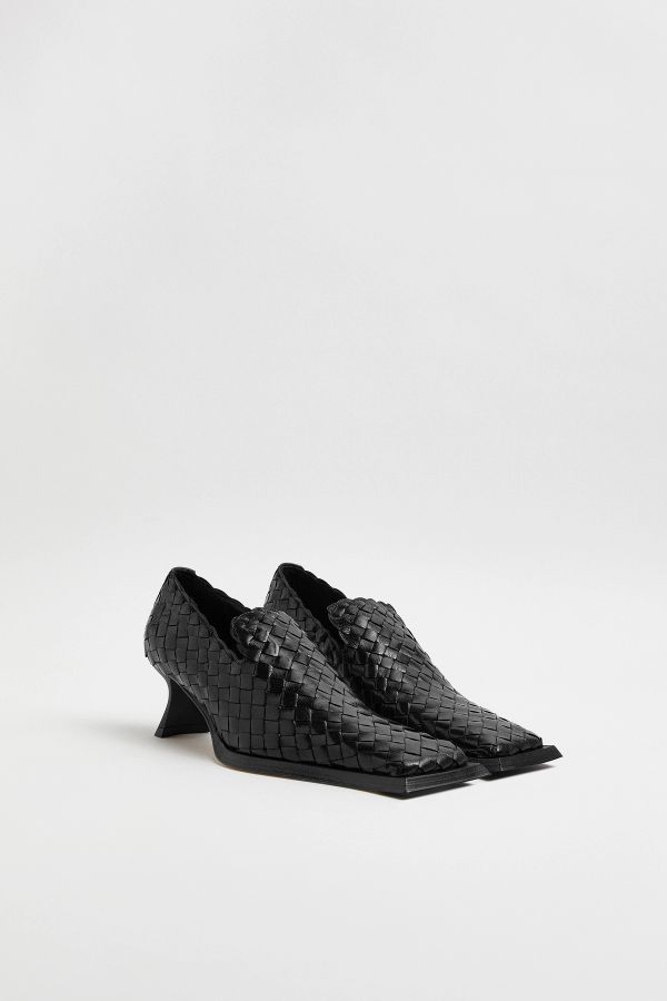 Miista Traci Courts Black Woven Leather