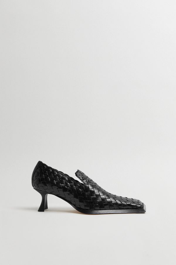 miista Traci Courts Black Woven Leather
