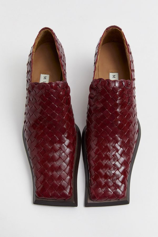 Miista Traci Courts Burgundy Woven Leather