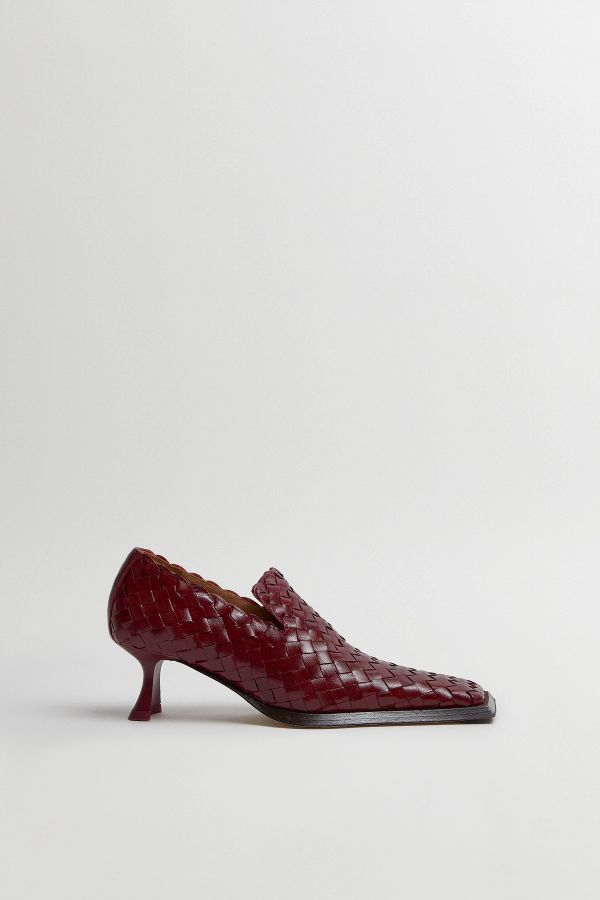 miista Traci Courts Burgundy Woven Leather