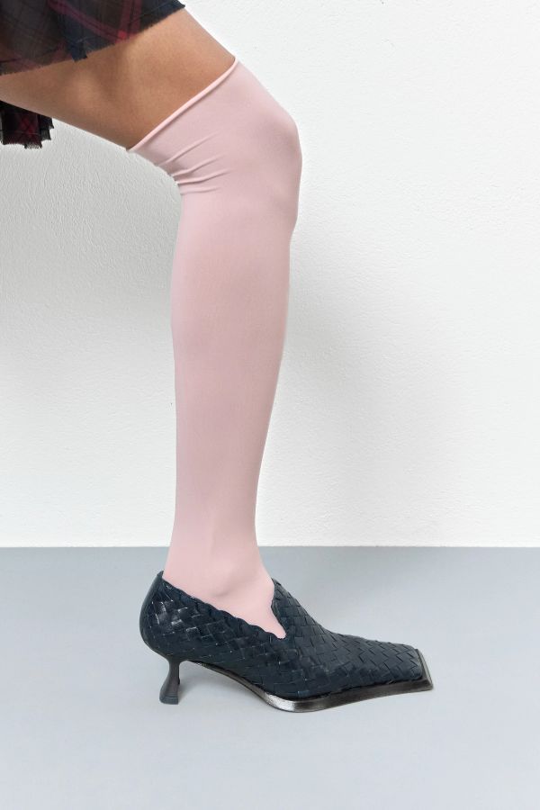 Miista Traci Courts Navy Woven Leather