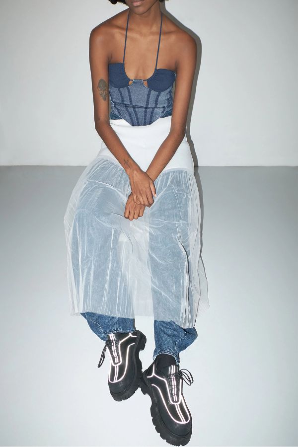 Miista Valle Brogues Black Nappa & Rubber