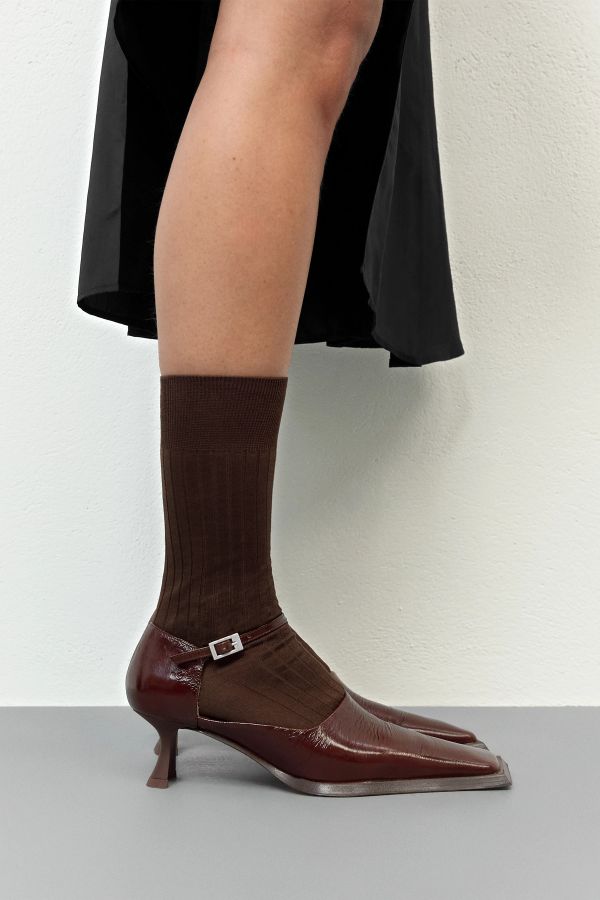 Miista Vern Courts Brown Patent Leather