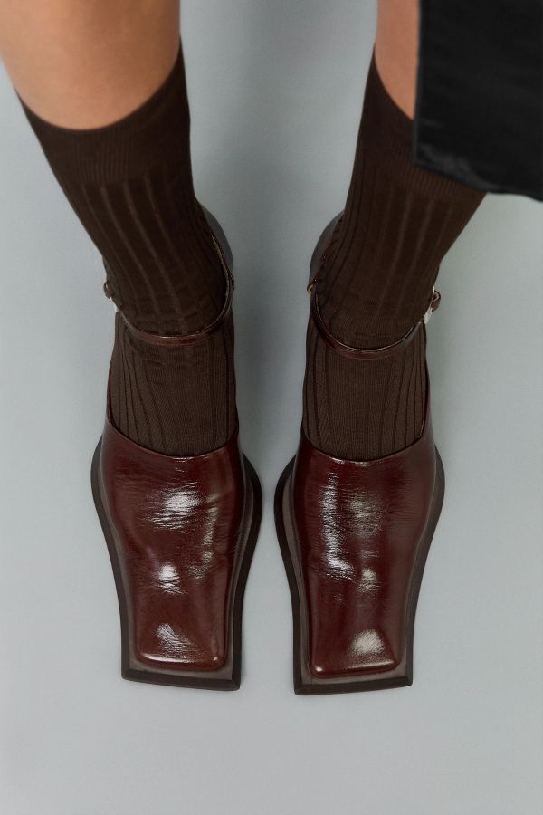 Miista Vern Courts Brown Patent Leather