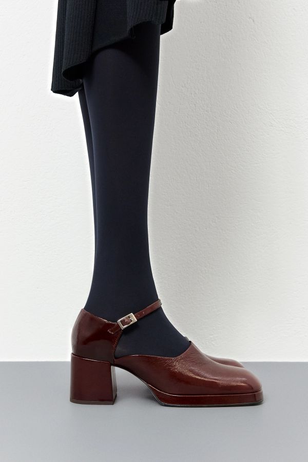 Miista Yara Courts Brown Crinkled Patent Leather