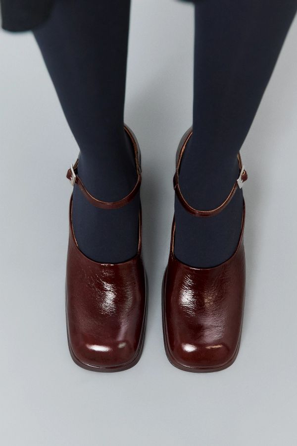 Miista Yara Courts Brown Crinkled Patent Leather