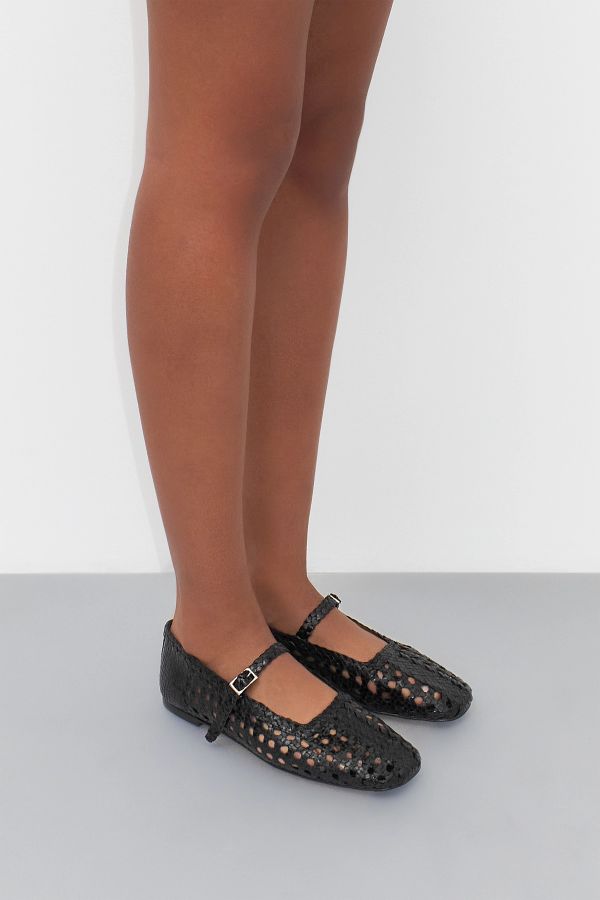miista Yeida Ballerinas Black Woven Nappa