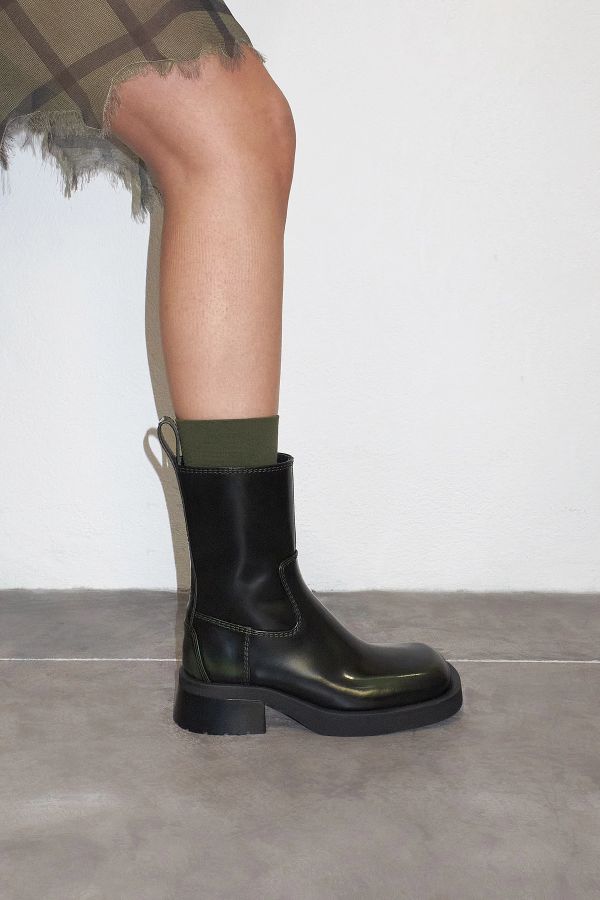 miista Yolanda Boots Black Khaki Brush Off Leather